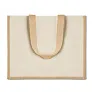 CAMPO DE FIORI Jute and canvas shopping bag