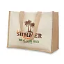 CAMPO DE FIORI Jute and canvas shopping bag