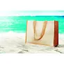 CAMPO DE FIORI Jute and canvas shopping bag
