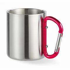 metalna šalica s karabinerom, 220 ml