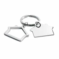Metal key ring house shape