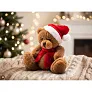 Nathan Brown Plush Christmas teddy bear