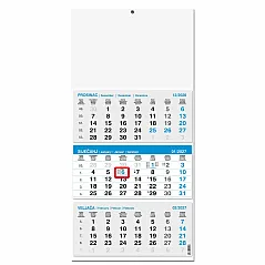 "Poslovni PLAVI iz tri dijela" ljepljeni, trodjelni kalendar