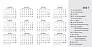  "PRIRODA" 13 sheets, format: 20,5x14,5 cm, desk calendar, envelope, P/50
