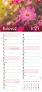  "CVJETNI PLANER" 13 list., dim: 22x55cm,  PVC vrećica, P/50, color kalendar