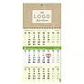  Three-part business calendar EKO GREEN, spiral bound