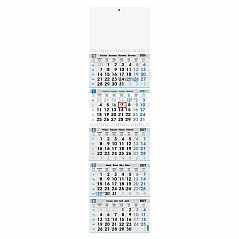 KALENDAR POSLOVNI PETERODIJELNI PLAVO/SIVI