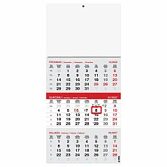 "Poslovni SIVO-CRVENI" trodjelni kalendar
