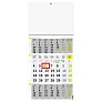  "Poslovni ŽUTO-SIVI" trodjelni kalendar, 12 list., dim:29,5x62cm, PVC vrećica, P/50