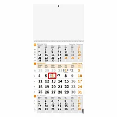 "Poslovni NARANČASTI" three month calendar, 12 sheets, format: 29,5x62cm, PVC bag, date indicator, P/50 NOT BOUND