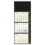  Calendar 3-part SIRIO "BLACK", spiral bound three fold