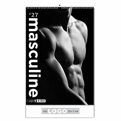 "MASCULINE" 13 sheets, format: 33x55cm, PVC bag, P/25, color calendar