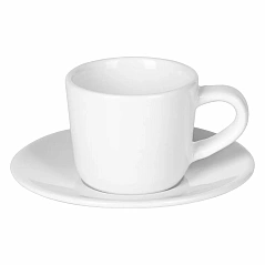 Fine stoneware espresso cup and saucer