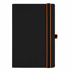 Notes s elastičnom trakom, držačem olovke i obojanim rubom, A5