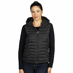 women’s hooded fake down vest - EXPLODE