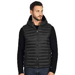 men’s hooded fake down vest - EXPLODE